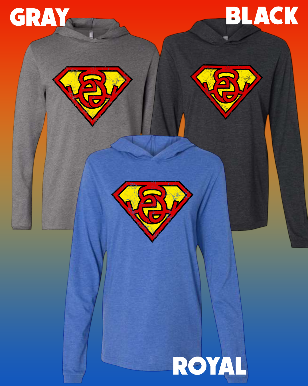 Super EEG Long Sleeve Tee Hoodie